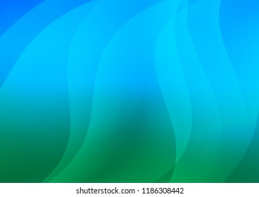 Light Blue, Green vector cover with long lines. Modern geometrical abstract illustration with staves. Smart design for your business advert.