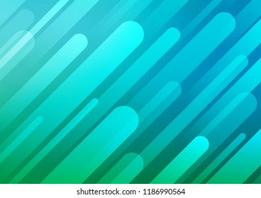 Light Blue, Green vector cover with long lines. Decorative shining illustration with lines on abstract template. The template can be used as a background.
