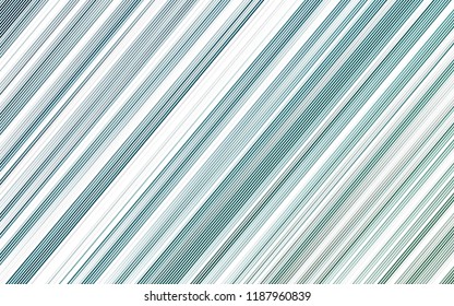 Light Blue, Green vector cover with long lines. Decorative shining illustration with lines on abstract template. The pattern can be used as ads, poster, banner for commercial.