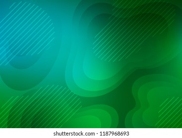 Light Blue, Green vector cover with long lines. Glitter abstract illustration with colored sticks. The pattern can be used for busines ad, booklets, leaflets