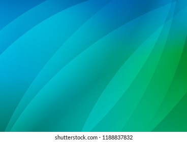 Light Blue, Green vector cover with long lines. Modern geometrical abstract illustration with staves. The pattern can be used for websites.