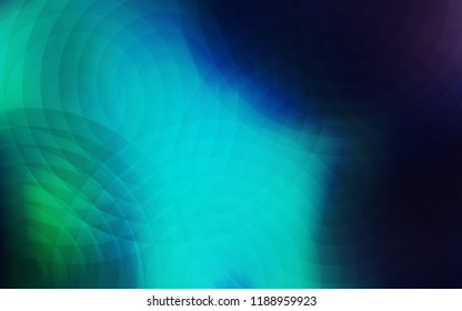Light Blue, Green vector cover with spots. Illustration with set of shining colorful abstract circles. Pattern can be used for futuristic ad, booklets.