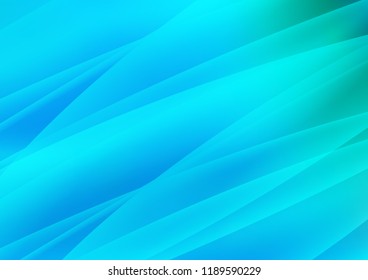 Light Blue, Green vector cover with long lines. Glitter abstract illustration with colored sticks. The template can be used as a background.