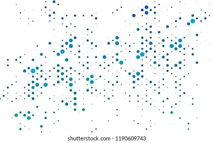Light Blue, Green vector cover with circles. Modern abstract illustration with colorful water drops. Pattern of water, rain drops.