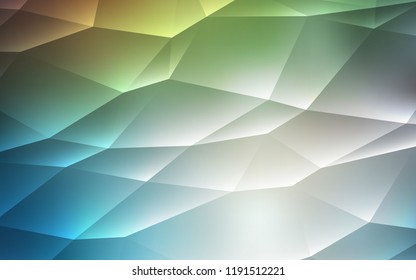 Light Blue, Green vector cover in polygonal style. Modern abstract illustration with colorful triangles. Pattern for commercials.