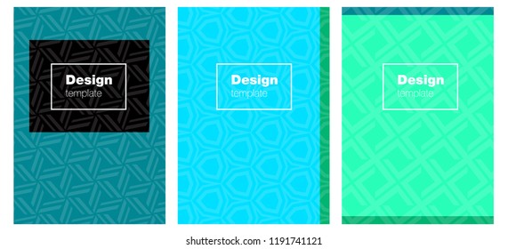 Light Blue, Green vector cover for notebooks. Abstract booklet on colored background with gradient. Pattern notebooks, journals.