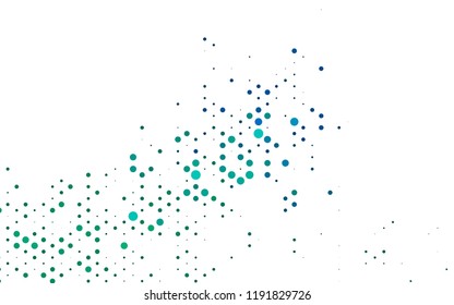 Light Blue, Green vector cover with circles. Blurred decorative design in abstract style with bubbles. Pattern for ads, leaflets.