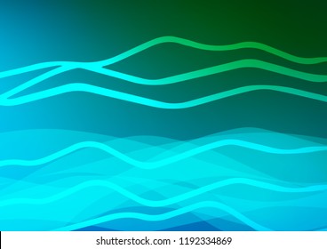 Light Blue, Green vector cover with long lines. Glitter abstract illustration with colored sticks. Best design for your ad, poster, banner.