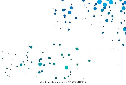 Light Blue, Green vector cover with circles. Colorful illustration with blurred circles in nature style. Pattern for ads, booklets.