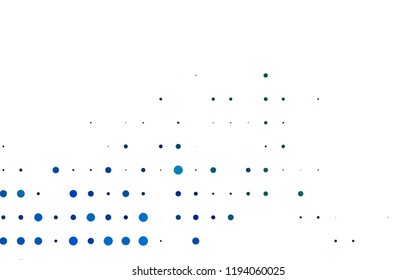 Light Blue, Green vector cover with spots. Illustration with set of shining colorful abstract circles. Design for business adverts.