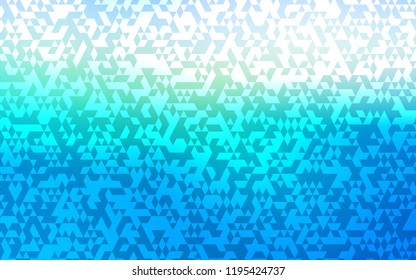 Light Blue, Green vector cover in polygonal style. Beautiful illustration with triangles in nature style. Best design for your ad, poster, banner.