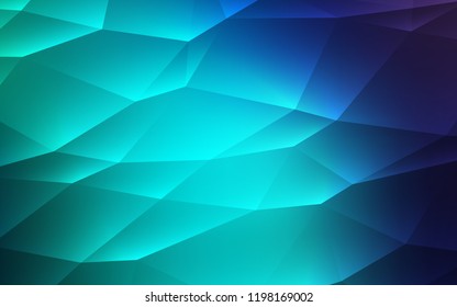 Light Blue, Green vector cover in polygonal style. Beautiful illustration with triangles in nature style. Pattern for busines ad, booklets, leaflets