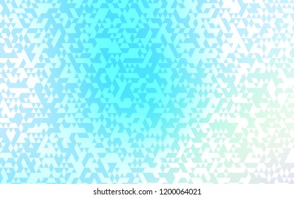 Light Blue, Green vector cover in polygonal style. Triangles on abstract background with colorful gradient. Modern template for your landing page.