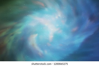 Light Blue, Green vector cover with astronomical stars. Modern abstract illustration with Big Dipper stars. Pattern for astrology websites.