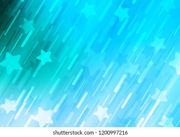 Light Blue, Green vector cover with long lines. Lines on blurred abstract background with gradient. The pattern can be used as ads, poster, banner for commercial.