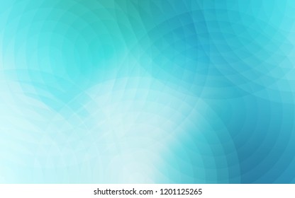 Light Blue, Green vector cover with spots. Blurred decorative design in abstract style with bubbles. Pattern can be used for futuristic ad, booklets.