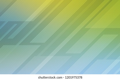 Light Blue, Green vector cover with stright stripes. Blurred decorative design in simple style with lines. Smart design for your business advert.