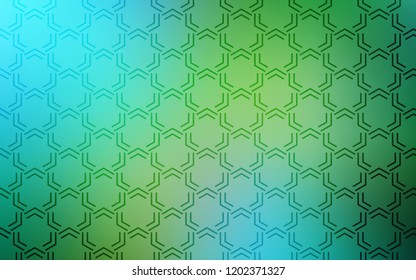 Light Blue, Green vector cover with stright stripes. Glitter abstract illustration with colored sticks. Template for your beautiful backgrounds.