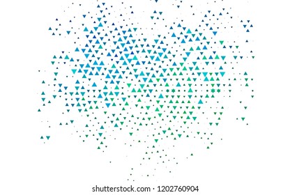 Light Blue, Green vector cover in polygonal style. Modern abstract illustration with colorful triangles. Modern template for your landing page.