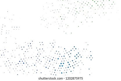 Light Blue, Green vector cover in polygonal style. Decorative design in abstract style with triangles. Best design for your ad, poster, banner.