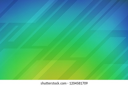 Light Blue, Green vector cover with stright stripes. Glitter abstract illustration with colored sticks. The pattern for ad, booklets, leaflets.