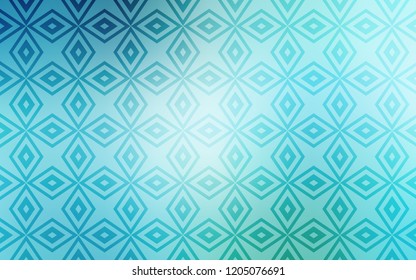 Light Blue, Green vector cover in polygonal style. Rectangles on abstract background with colorful gradient. Pattern for commercials.