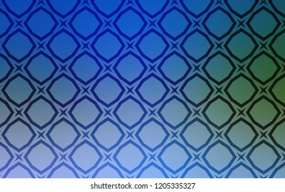 Light Blue, Green vector cover with small and big stars. Modern geometrical abstract illustration with stars. Best design for your ad, poster, banner.