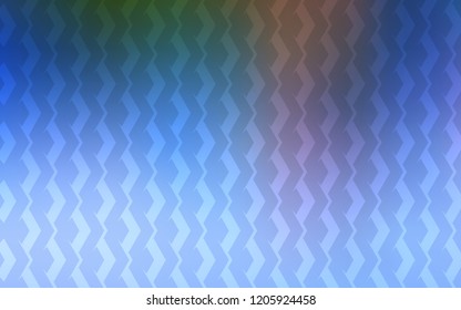 Light Blue, Green vector cover with stright stripes. Colorful shining illustration with lines on abstract template. Pattern for ad, booklets, leaflets.