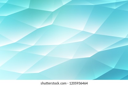 Light Blue, Green vector cover in polygonal style. Beautiful illustration with triangles in nature style. Pattern for commercials.