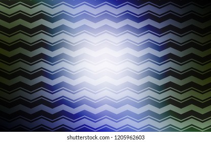Light Blue, Green vector cover with stright stripes. Glitter abstract illustration with colorful sticks. Smart design for your business advert.