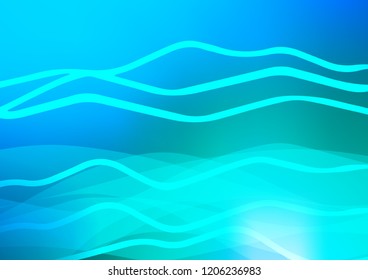 Light Blue, Green vector cover with long lines. Blurred decorative design in simple style with lines. Smart design for your business advert.