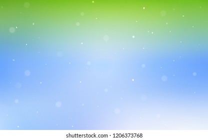 Light Blue, Green vector cover with spots. Abstract illustration with colored bubbles in nature style. Pattern can be used for beautiful websites.