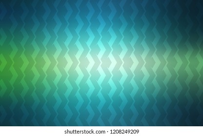Light Blue, Green vector cover with stright stripes. Shining colored illustration with sharp stripes. Pattern for ads, posters, banners.