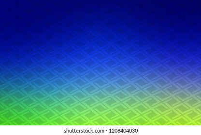 Light Blue, Green vector cover in polygonal style. Beautiful illustration with rectangles and squares. Smart design for your business advert.