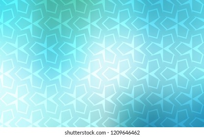 Light Blue, Green vector cover in polygonal style. Rectangles on abstract background with colorful gradient. Pattern for busines ad, booklets, leaflets