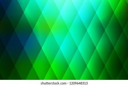 Light Blue, Green vector cover in polygonal style. Abstract gradient illustration with rectangles. The template can be used as a background.
