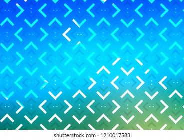 Light Blue, Green vector cover with long lines. Modern geometrical abstract illustration with staves. The pattern can be used for websites.