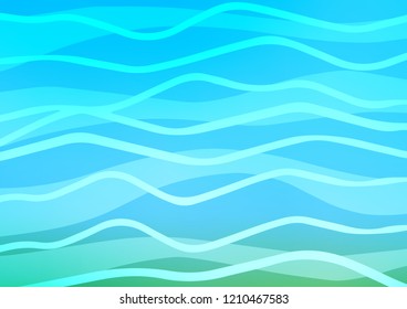 Light Blue, Green vector cover with long lines. Blurred decorative design in simple style with lines. Smart design for your business advert.