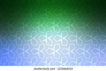Light Blue, Green vector cover in polygonal style. Modern abstract illustration with colorful rectangles. Smart design for your business advert.