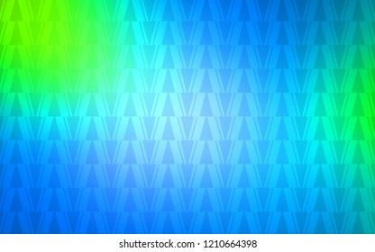 Light Blue, Green vector cover with polygonal style. Glitter abstract illustration with triangular shapes. Pattern for booklets, leaflets
