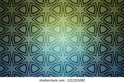 Light Blue, Green vector cover with small and big stars. Modern geometrical abstract illustration with stars. Pattern for wrapping gifts.
