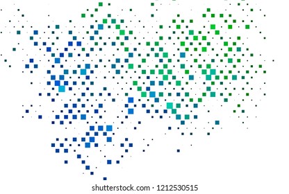 Light Blue, Green vector cover in polygonal style. Decorative design in abstract style with rectangles. The template can be used as a background.