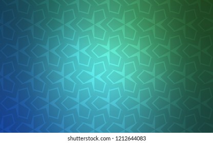 Light Blue, Green vector cover in polygonal style. Illustration with set of colorful rectangles. Pattern for commercials.