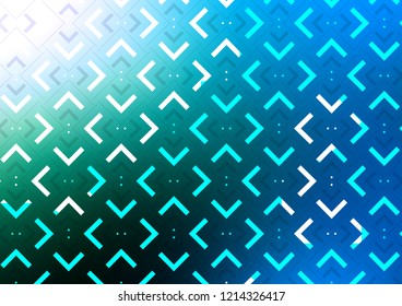 Light Blue, Green vector cover with long lines. Shining colored illustration with narrow lines. Best design for your ad, poster, banner.