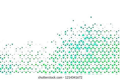 Light Blue, Green vector cover in polygonal style. Triangles on abstract background with colorful gradient. Modern template for your landing page.