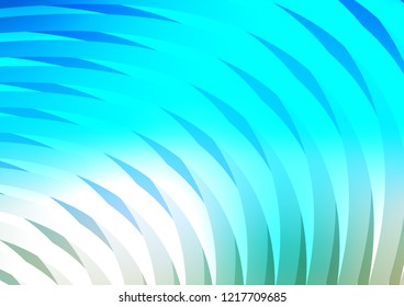 Light Blue, Green vector cover with long lines. Decorative shining illustration with lines on abstract template. Best design for your ad, poster, banner.