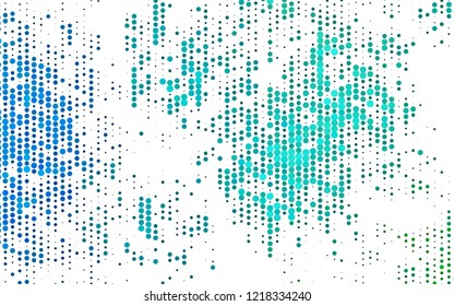 Light Blue, Green vector cover with spots. Illustration with set of shining colorful abstract circles. Pattern for beautiful websites.