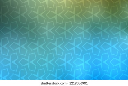 Light Blue, Green vector cover in polygonal style. Modern abstract illustration with colorful rectangles. Pattern for commercials.