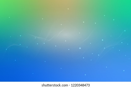 Light Blue, Green vector cover with spots. Blurred decorative design in abstract style with bubbles. Beautiful design for your business natural advert.