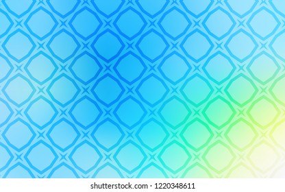 Light Blue, Green vector cover with small and big stars. Glitter abstract illustration with colored stars. Smart design for your business advert.